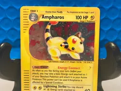 Ampharos Holo Rare 2/165 Expedition Pokemon - Moderately/Light Played - Image 3