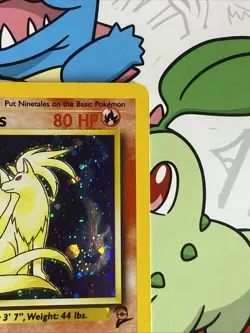 2000 Pokemon Base Set 2 Ninetales Holo Rare #13/130 LP - Image 5