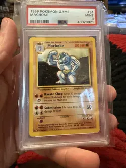 PSA 9 Mint Machoke 34/102 Pokemon 1999 Base Set - Image 1