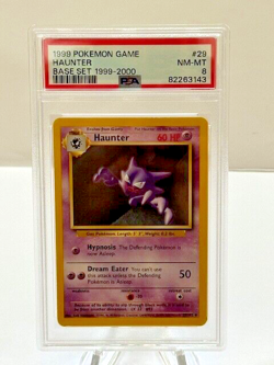 1999 Pokemon Game #29 Haunter Base Set PSA 8 NM-MT - Image 1