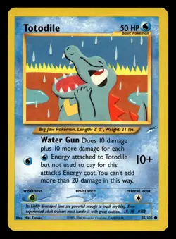 Totodile 85/105 Common Neo Destiny WOTC Pokemon LP - Image 1