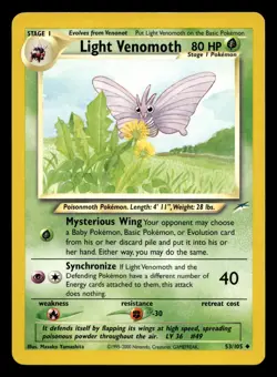 Light Venomoth 53/105 Uncommon Neo Destiny WOTC Pokemon LP - Image 1