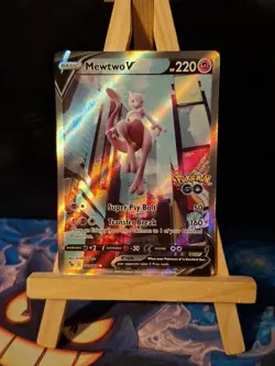 Mewtwo V (Alternate Full Art) 072/078 Pokemon GO Holo NM - Image 1