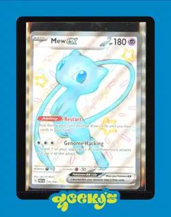 Pokemon TCG Mew EX 216/091 Paldean Fates Full Art Shiny Ultra Rare - Image 1
