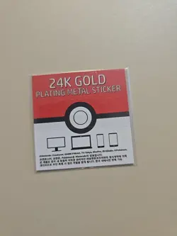 Lapras 24k Gold Plated Sticker Korean Striking Candy Pokemon NM - Image 2