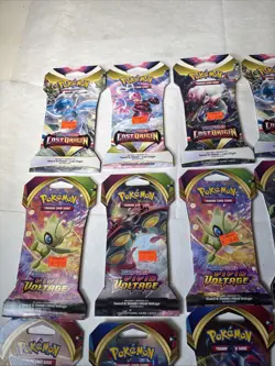 Pokemon TCG Sword and Shield Booster Pack Lot Of 15 Lost Origin Vivid Voltage - Image 4