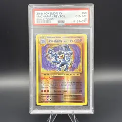 2016 Pokemon XY Evolutions Reverse Foil Holo Machamp #59 Rare Low Pop. PSA 10 - Image 1