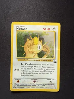 Pokemon TCG Meowth Black Star Promo 10 RAW - Image 1