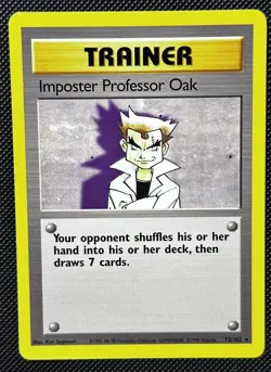 Pokemon TCG Imposter Professor Oak Trainer - Base Set 73/102 - Rare - WOTC NM - Image 1