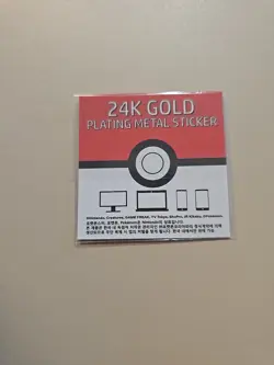 Meowth 24k Gold Plated Sticker Pokemon - Image 2