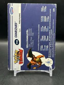 POKEMON CHARIZARD 2000 DANONE STADIUM FOIL GOLD 2/8 3 - Image 2