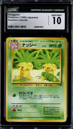 1999 Pokemon JPN Southern Islands #103 EXEGGOTOR CGC 10 Gem Mint - Image 1