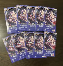 One Piece OP-14-EB04 Sleeved Booster Packs x10 Azure Sea’s Seven SEALED / NEW !! - Image 1
