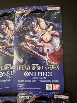 One Piece OP-14-EB04 Sleeved Booster Packs x10 Azure Sea’s Seven SEALED / NEW !! - Image 2