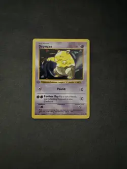 Pokemon Card - Drowzee Base Set (Shadowless) 1st Edition 49/102 Common NM - Image 1