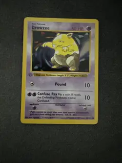 Pokemon Card - Drowzee Base Set (Shadowless) 1st Edition 49/102 Common NM - Image 2
