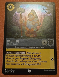 Disney Lorcana Bashful Adoring Knight Foil/Shiny Card Single 189/204 - Image 2