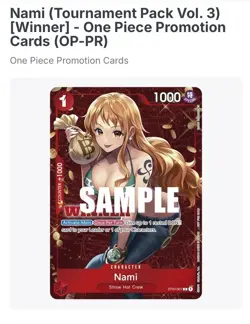 Nami (Tournament Pack Vol. 3) [Winner] ST01-007 One Piece Promotion Cards Foil - Image 1