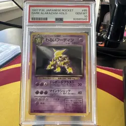 PSA 10 Gem Mint Dark Alakazam #65 Team Rocket JAPANESE Holo Pokemon Card - Image 1
