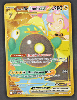 Pokemon TCG Ionos Bellibolt ex 188/159 Journey Together Gold Hyper Rare Card NM - Image 1