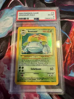 Pokemon TCG Venusaur Base Set Holo Unlimited Rare Card 15/102 PSA 6 - Image 4