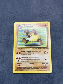 Pokemon TCG Primeape Jungle Card 43/64 Unlimited Uncommon - Image 1