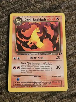 Pokemon Dark Rapidash TCG Team Rocket Card 44/82 Regular - Image 1
