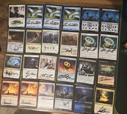 Magic The Gathering Signed Lot *53* Cards Foil And Non Foil - Image 1