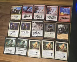 Magic The Gathering Signed Lot *53* Cards Foil And Non Foil - Image 2