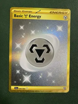 Pokemon TCG Card Basic Metal Energy 099/064 Shrouded Fable Gold Secret - Image 1
