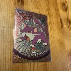 Topps Chrome 2000 Series 1 Pokemon Card Rattata #19 Holo Foil NM - Image 1