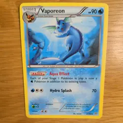 VAPOREON 22/98 POKEMON CARD (XY ANCIENT ORIGINS SET) - Image 1