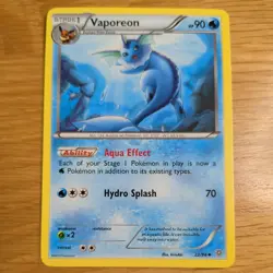 VAPOREON 22/98 POKEMON CARD (XY ANCIENT ORIGINS SET) - Image 2