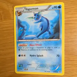 VAPOREON 22/98 POKEMON CARD (XY ANCIENT ORIGINS SET) - Image 4