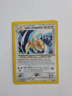 Pokemon TCG Light Dragonite Neo Destiny Holo Card 14/105 Unlimited Rare LP 💎 - Image 1