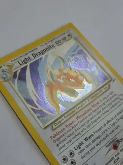 Pokemon TCG Light Dragonite Neo Destiny Holo Card 14/105 Unlimited Rare LP 💎 - Image 3