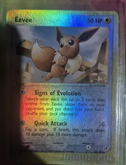 Eevee - Sandstorm - REVERSE HOLO Single Pokemon Card - Almost Mint State - Image 1