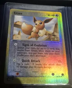 Eevee - Sandstorm - REVERSE HOLO Single Pokemon Card - Almost Mint State - Image 2