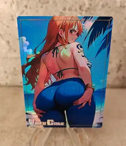 Nami Trading Card Waifu Goddess Story Anime Girl holo Karte Manga Full Art - Image 1