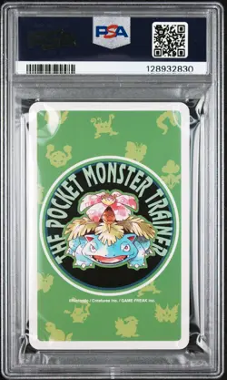 1996 POKEMON GREEN VERSION PLAYING CARDS 7 OF CLUBS #068 MACHAMP PSA 10 - Image 2