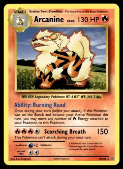 Arcanine 18/108 XY - Evolutions Pokemon - Image 1
