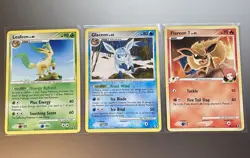 Rising Rivals Flareon Vaporeon Glaceon Platinum Pokemon 41, 45, & 60 NM/M - Image 1