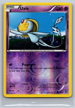 Pokemon TCG Uxie Black & White 36/101 Plasma Blast Reverse Holo Rare 2013 LP - Image 1
