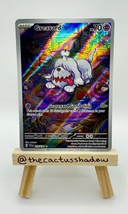 Pokemon Scarlet & Violet Base Set Greavard 214/198 Illustration Rare Holo - NM - Image 1
