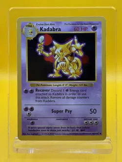 Kadabra 32/102 - Uncommon (Shadowless) - Base Set Pokemon TCG [Moderate Play] - Image 1