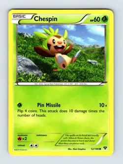 Chespin - XY Base Set 12/146 - MP - Pokemon - Image 1