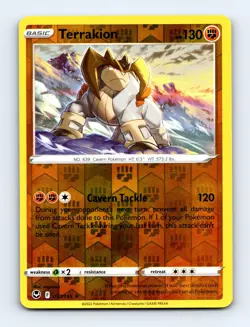 Terrakion - Silver Tempest 097/195 - Reverse Holo - Holo Rare - NM - Pokemon TCG - Image 1