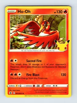 Ho-Oh - Celebrations 001/025 - Holo Rare - NM - Pokemon - Image 1