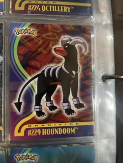 2001 topps Pokemon Johto League Champions Non Holo Foil #229 Houndoom - Image 1