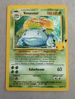 2021 Pokemon Celebrations Venusaur Holo 15/102 Classic Collection Base Set NM - Image 1